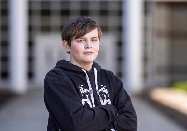 Passage Middle School 7th grader Jacob Clark