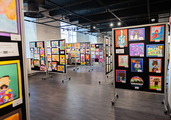 NNPS student artwork on display at Downing-Gross